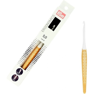 Ergonomický háček Prym 5 mm oranžovo-hnědý