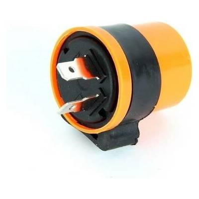 přerušovač - relé blikačů 12V 2X10W+3,4W - kulatý 2 konektory
