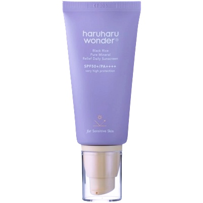 haruharu wonder Black Rice Pure Mineral Relief Daily Sunscreen SPF50+/PA++++ - Чист Минерален Слънцезащитен Крем 50мл