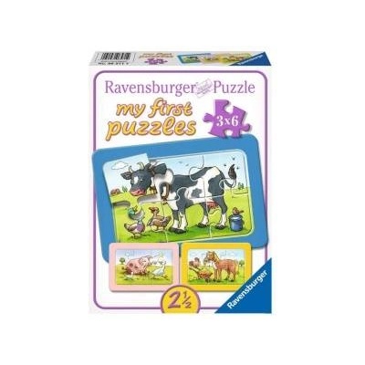 Ravensburger Ukladanka 3 x 6 items - Good pet friends