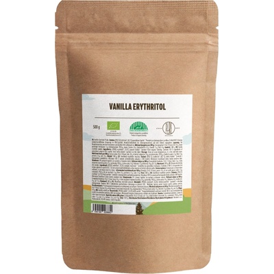 BrainMax Pure Vanilla Erythritol, Erythritol Vanilka, múčka, BIO, 500 g