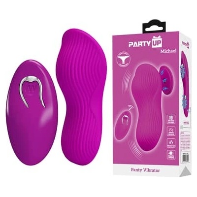 Party Up silikónový klitorálny stimulátor bezdrôtovo ovládaný, nabíjateľný cez USB Michael