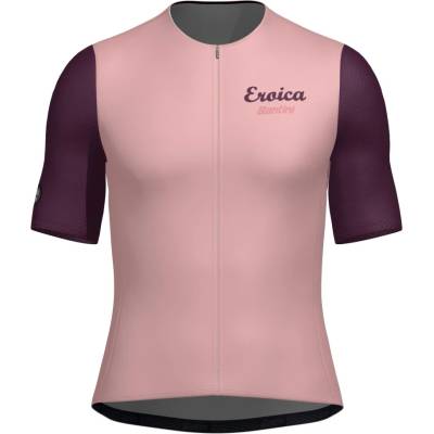 Santini Фланелка с къс ръкав за колоездене Santini Eroica Borgo Jersey Cycling jersey - Rosa - размер XL (056-3913-0215)