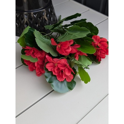 Umelá kytička Pelargonia 103E 35cm červena