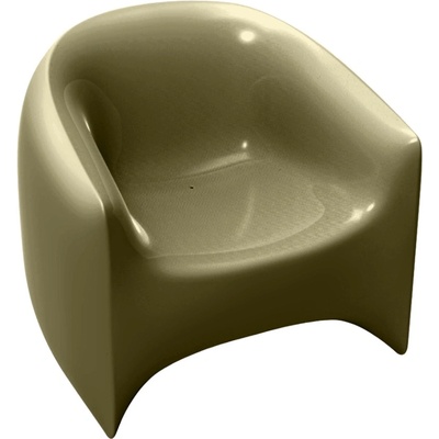 VONDOM Khaki zelené plastové zahradní lounge křeslo BLOW