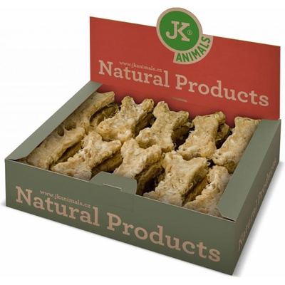 JK ANIMALS kost natural s drůbežími játry a jukou 27 ks v boxu 650 g