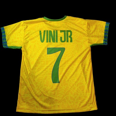 dresyonline Futbalový dres Vinicius Jr. Brazil tričko žlté