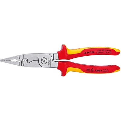 KNIPEX Kleště elektroinstalační 200 mm, izolované 1000 v, knipex 1386200 – Zbozi.Blesk.cz