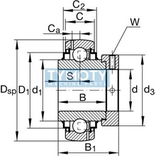 INA G1108-KRR-B-AS2/V upínacie ložisko