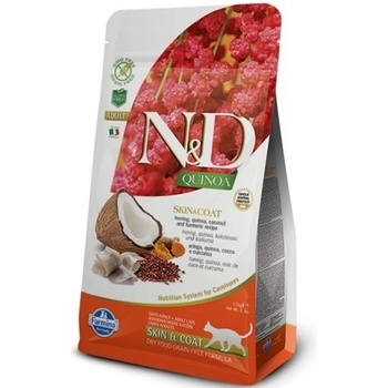 N&D GF Quinoa CAT Skin&Coat Herring & Coconut 5 kg