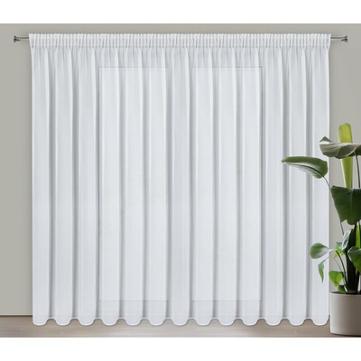ZÁCLONA ARLETA NA PÁSKE 350X270 CM BIELA
