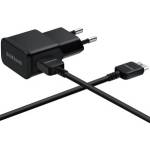 Samsung Захранване и кабел (MicroUSB 3.0 21 pin) за Samsung Galaxy Note 3, Galaxy S5, Samsung Galaxy S5 Neo - Samsung Charger EP-TA10EB microUSB v3.0 (черен) (EP-TA10EB)