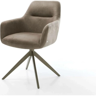 Delife Pejo-Flex mikrovlákno taupe vintage křížová podnož široká titanová taštičkové pružiny