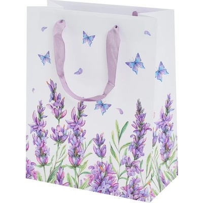 AGB1027003 TAŠKA darč.V25x20+10cm LAVENDER BUTTERFLY