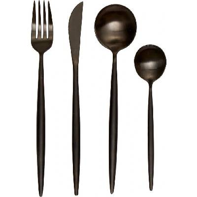 Premier Housewares Čierny antikoro príbor 16 ks Modern retro