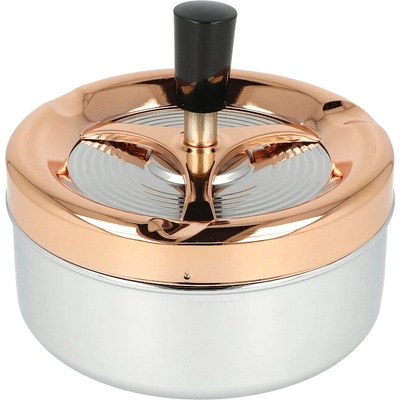 KRCZ Cigaretový popelník kovový otočný Chrome/Bronze 13cm – Zboží Dáma