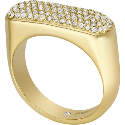 Fossil pozlátený prsteň s kryštálmi Vintage Twist JF04585710