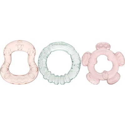 Комплект гризалки Lorelli Baby Care - Iceberg green/Мellow rose, 3 броя (10210380005)