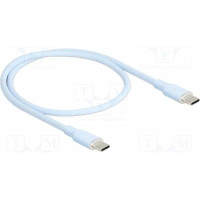 Delock 81233 USB 2.0 USB C vidlice z obou stran zlacený 0,5m modrý