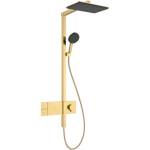 Hansgrohe Raindance Alive Q - Душ комплект с термостат, 21x34 см, 3 струи, полиран златист вид 24580990 (24580990)