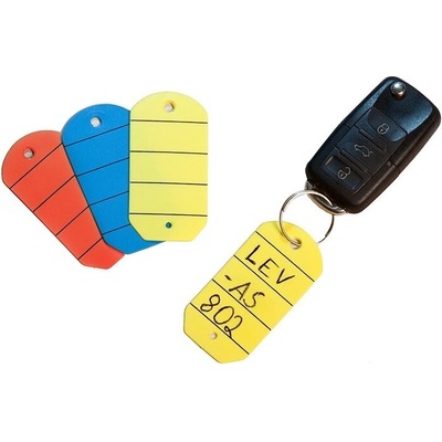 Přívěsek na klíče EICHNER visačky na klíče se štítkem a poutkem modré, plast 100 ks žlutá