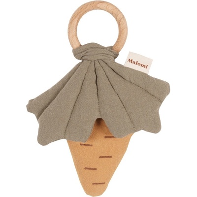 Malomi Kids Bavlněné chrastítko s m kousátkem Carrot