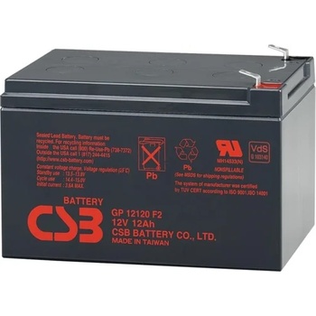 Image 1 of CSB-Battery Акумулаторна батерия CSB, 12V, 12Ah, F2 конектори (GP12120)