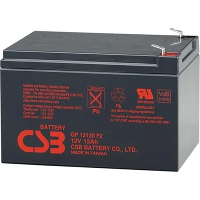 CSB-Battery Акумулаторна батерия CSB, 12V, 12Ah, F2 конектори (GP12120)