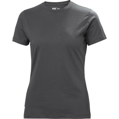 Helly Hansen Tričko Manchester Classic 79163 krátký rukáv dámské COT-59916367000 Šedá tmavá