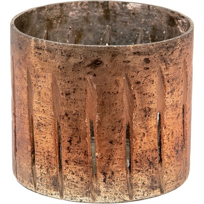Skleněný stojánek na čajovou svíčku měď 13*11 cm – 13x11 cm