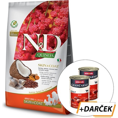 N&D dog Quinoa Adult All Breed Skin & Coat Venison 7 kg
