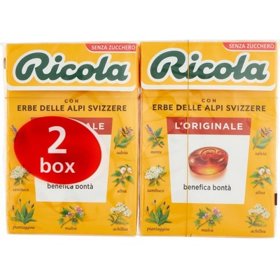 Ricola Cukríky Originál bez cukru 2 x 50 g