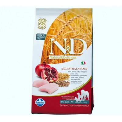 N&D Low Grain dog adult Medium Maxi chicken & pomegranate 12 kg