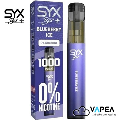 SYX Bar Zero Blueberry Ice 0 mg 1000 poťahov