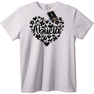 NOONEBRAND Тениска Abiela Сърце и цвете - 2XL, White