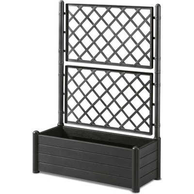 Stefanplast vyvýšený záhon / truhlík s mřížkou 80 l / 100 cm antracit