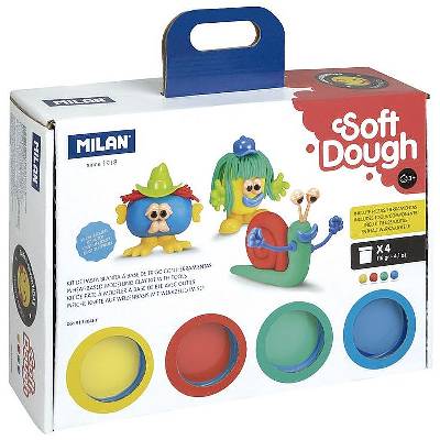 Комплект за моделиране с тесто Milan Soft Dough - Funny Faces (913304HF)