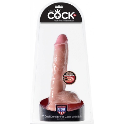 Pipedream King Cock Plus 10″ Dual Density Fat Cock with Balls
