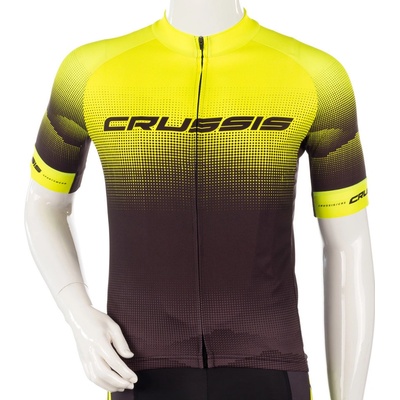 s krátkym rukávom Crussis čierna-fluo žltá