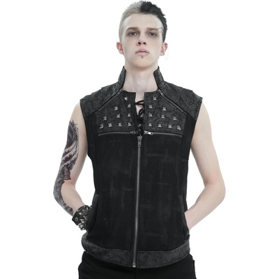 Devil Fashion vesta Cross čierna