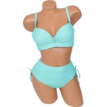 Image 1 of Дамски бански от три части в ментов цвят с бижу