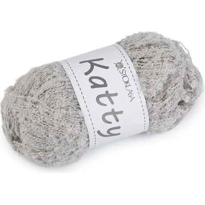Pletací příze nopková Katty 100 g Varianta: 8 šedá nejsvětlejší, Balení: 1 ks