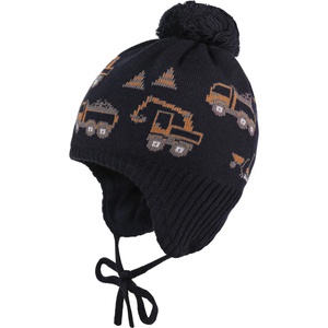 maximo Зимна шапка (beanie) maximo Boy's Jacquard Mütze Baufahrzeuge Beanie - Dark Navy - размер 49-51 cm (904-7264-0112)