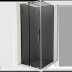 Mexen Velar плъзгаща се душ кабина 110 x 110 cm, графит, златна - 871-110-110-41-50 (871-110-110-41-50)