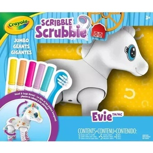 Crayola Washimals: Оцветяема и миеща се гигантска пони фигурка Иви - 15 см (74-2031)