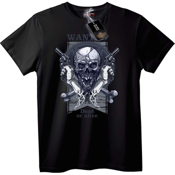 NOONEBRAND Тениска издирван череп с оръжия - 2XL, White