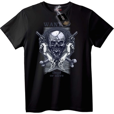 NOONEBRAND Тениска издирван череп с оръжия - 2XL, White