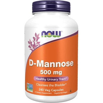 NOW NOW D-Mannose 500 mg, 240 Veg Capsules