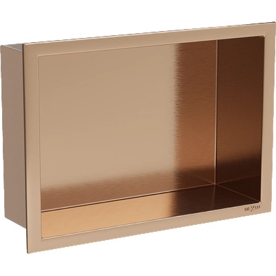 Mexen X-Wall-R вътрешен рафт с борд 30 x 20 см, четкана мед - 19C0302010 (19C0302010)