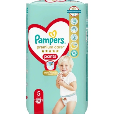 Pampers Пелени гащи Pampers Premium Care - Размер 5, 12-17 kg, 52 броя (1100017434)